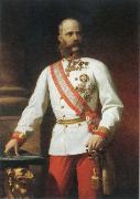 Eugene de Blaas kaiser franz josef l of austria in uniform oil painting